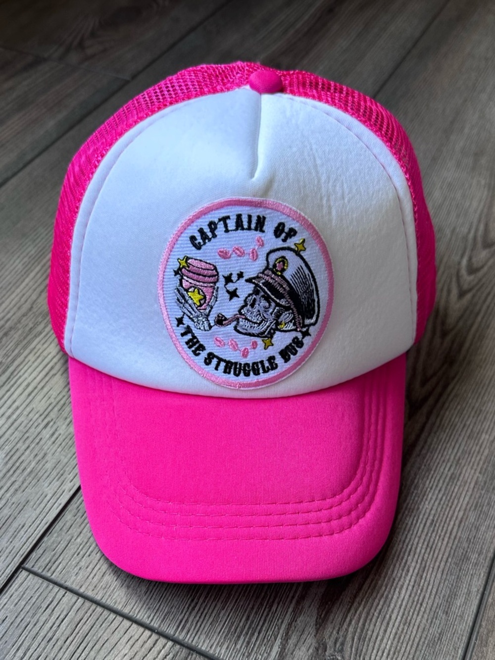Captain of the Struggle Bus Hat Pink Trucker Hat Adjustable Baseball Hat Cap